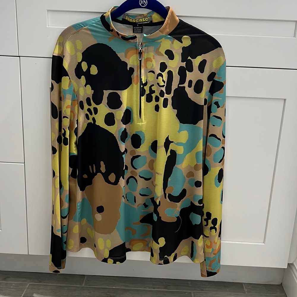 JAMIE SADOCK SUNSENSE QUARTER ZIP PULL OVER Golf Top ⛳️